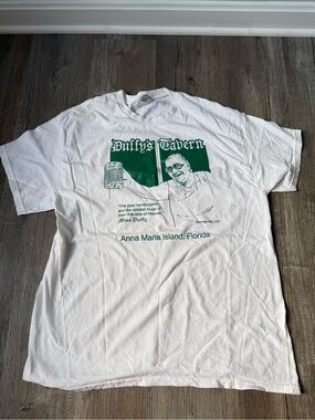 VTG Duffy's Tavern Hamburgers Beer Graphic T-shirt Anna Maria Island White L